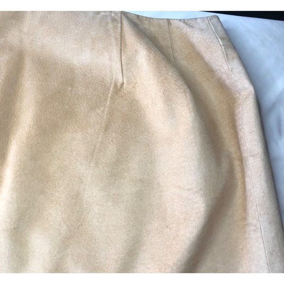 Lafayette 148 New York 100% Suede Midi A Line Skirt Tan Size 20 - Picture 13 of 16